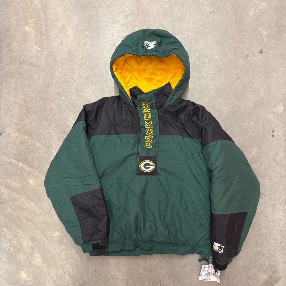 STARTER Green and Black Kids Puffer Jacket